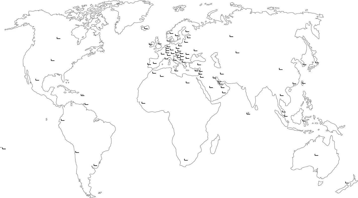 World map that illustrates FSB locations.